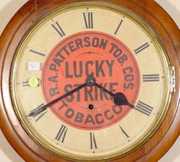 Round Oak Advertising Clock “Lucky Strike”