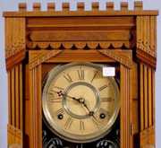 Ornate Walnut Case Gilbert Parlor Clock