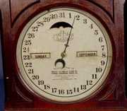 Ithaca Walnut Case Double Dial Clock