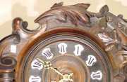 Black Forest Carved Grape Motif Clock