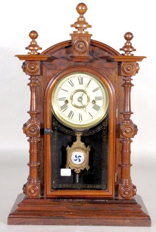 Welch Patti V.P. Mantel Clock, Rosewood & Veneer
