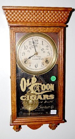 Oak Old Coon Cigar 1/4 Size Store Regulator