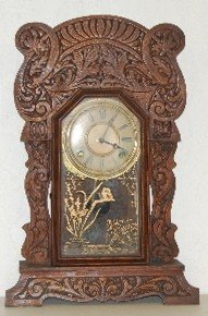 Sessions Oak Kitchen Clock W/ Dolphins