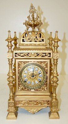 Ansonia “Regent” Ornate Metal Case Clock