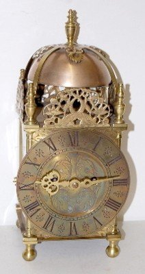 Double Fusee Brass Lantern Clock w/ Bell