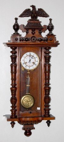 Junghans Carved Hanging Spring Wound Clock