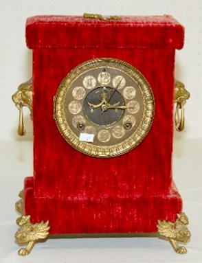 Ansonia Plush Cabinet Clock