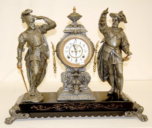 Ansonia “Pizarro & Cortez” Double Statue Clock
