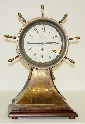 Brass Nautical Clock, U.S. Life-Saving Servige