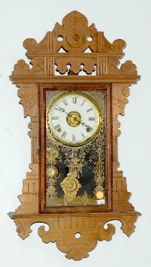 Welch Hanging Kitchen Clock, “Eclipse”, T & S