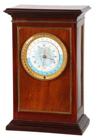 Fancy Mahogany World Time Clock