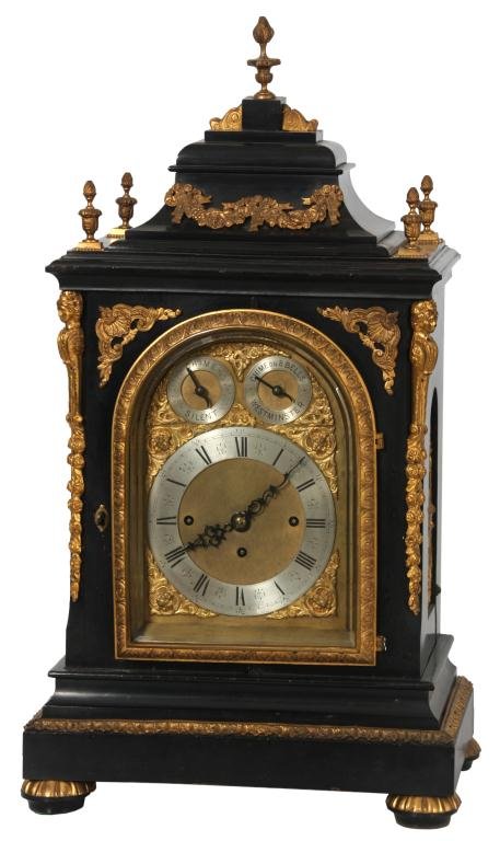 English Triple Fusee 8 Bell Bracket Clock