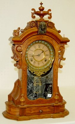 Ansonia “Monarch” Walnut Mantel Clock