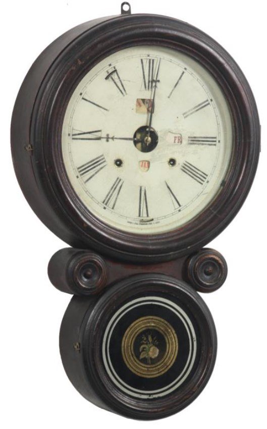 Ingraham Ionic Wall Clock W/ Seems Calendar Dial