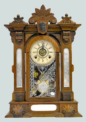 Gilbert “Amphion” Parlor Clock, Walnut