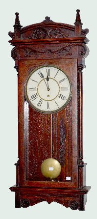 Oak Waterbury “Cairo” Wall Regulator Clock