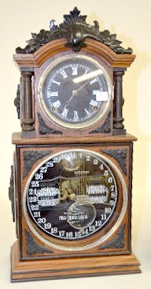 Ithaca 3 1/2 Parlor Calendar Clock