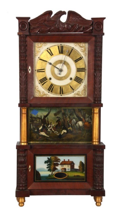 C. & L.C. Ives Triple Decker Clock