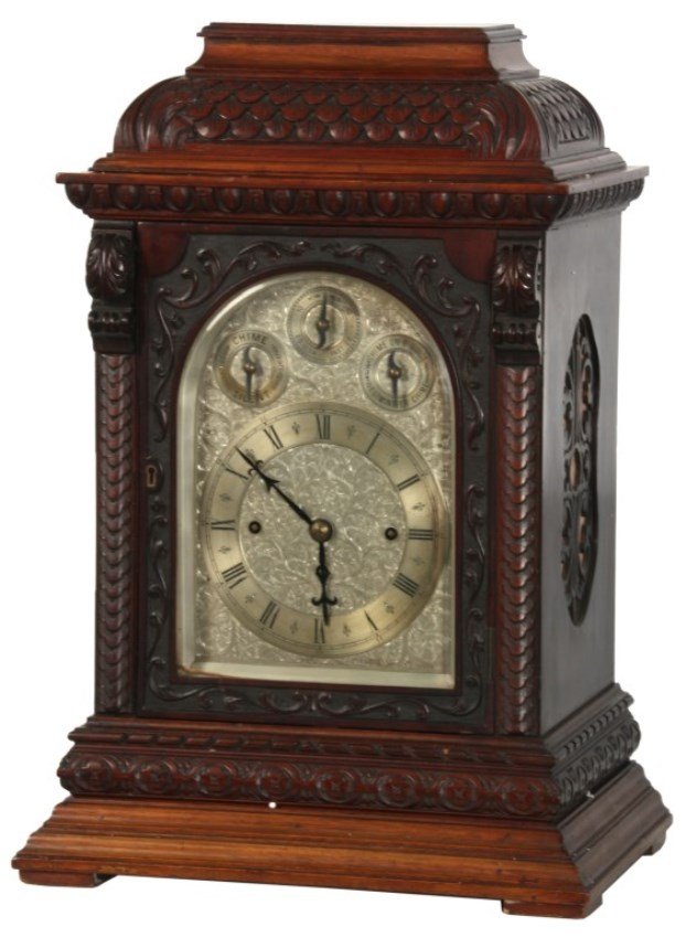 Mahogany Triple Fusee Bracket Clock