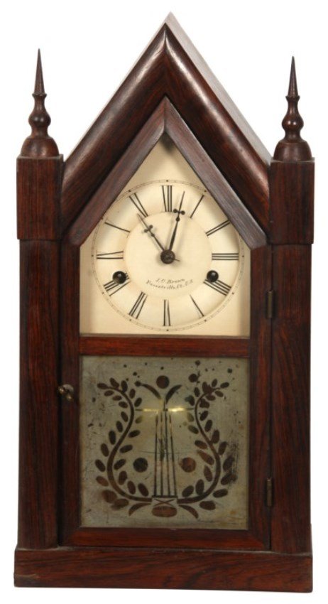 J.C. Brown Rosewood Steeple Clock