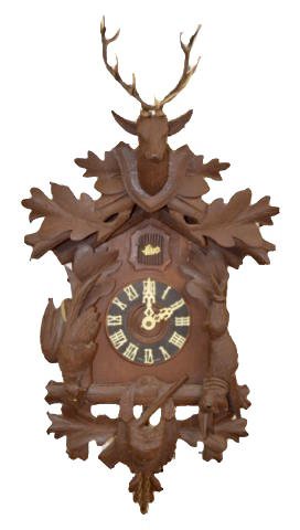 Schatz Game Carved 8 Day Cuckoo Clock