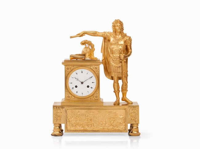 Empire Figure Pendulum Clock with General, Vienna,