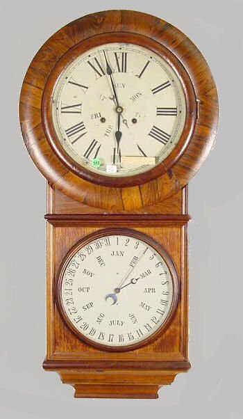 Welch Regulator No. 2 Hanging Calendar Clock