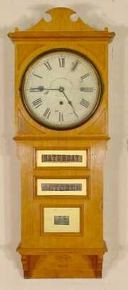 Prentiss Empire W/ Calendar Hanging Clock