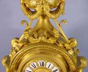 French Bronze Clock w/Winged Figures