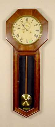 Ansonia Long Drop Spring Wound Hanging Clock