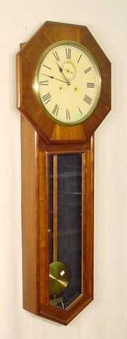 Ansonia Long Drop Spring Wound Hanging Clock