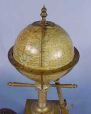 French Animated Industry Clock w/Rotating Globe