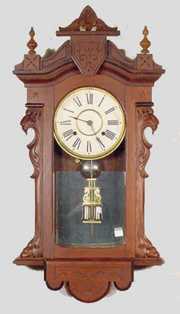 Ansonia Lion Carved Hanging Kitchen Clock