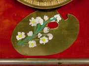 Ansonia Red Plush Florentine No. 2 Shelf Clock