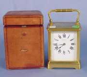 Eng. Traveling Carriage Clock Russells Liverpool