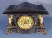 Seth Thomas Adamantine and Black Mantel Clock