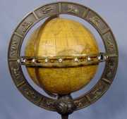 Early French Orrey Clock W/Rotating Globe