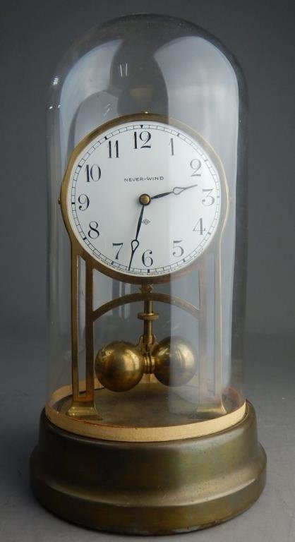 Antique Tiffany Never-Wind Dome Clock