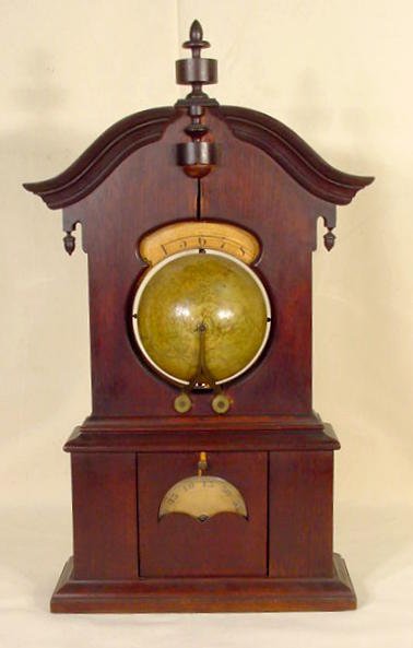 Timby Solar 1860’s Globe Clock W/ Calendar