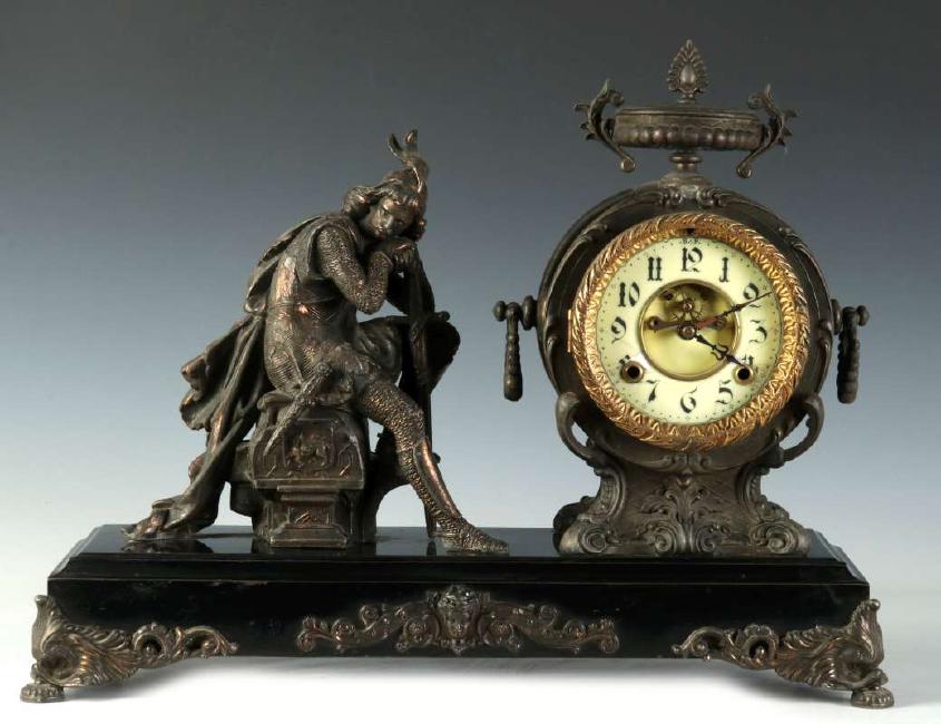 A NEW HAVEN ‘IVANHOE’ STATUE CLOCK