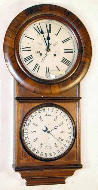 Welch No.4 Round Head Calendar Clock