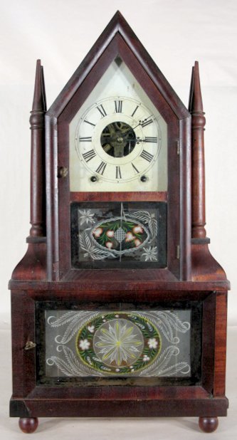Birge & Fuller 8 Day Double Steeple Clock