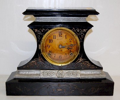 Ansonia Rosalind Enameled Iron Case Clock
