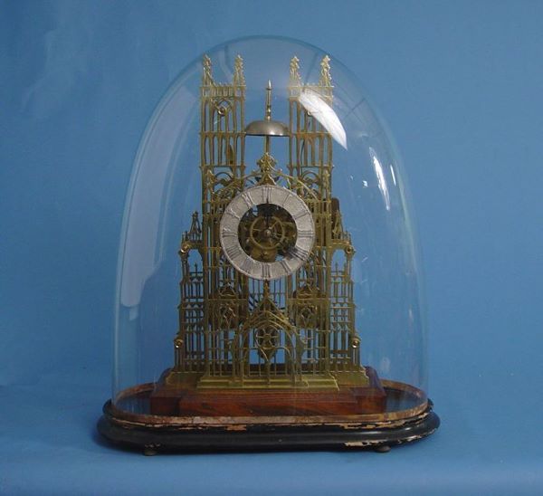 English 2 Fusee Cathedral Skeleton Clock