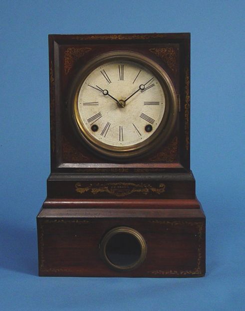 J. C. Brown Rosewood Shelf Clock