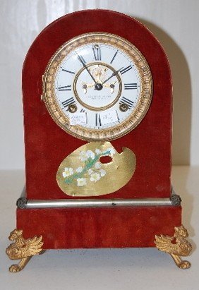 Ansonia Plush Florentine No.2 Mantel Clock