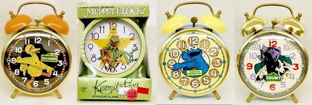 Group of 4 Sesame Street Alarm Clocks