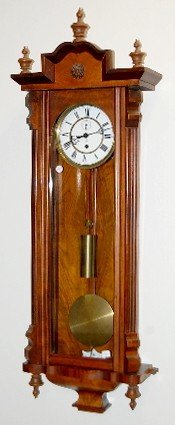 1 Wt. Signed Gustav Becker Vienna Regulator Clock