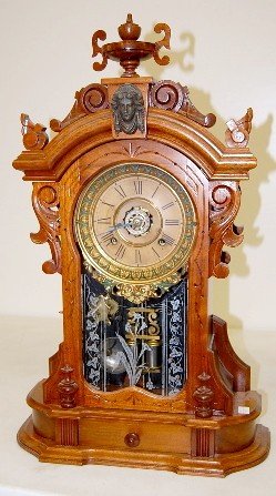 Black Walnut Ansonia “Monarch” Parlor Clock
