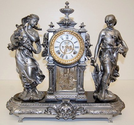 Ansonia “Summer & Winter” Lady Statue Clock